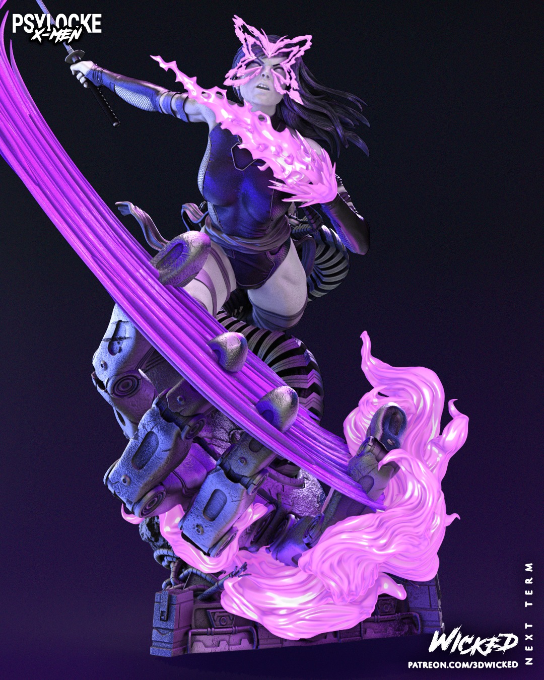 PSYLOCKE SCULPTURE