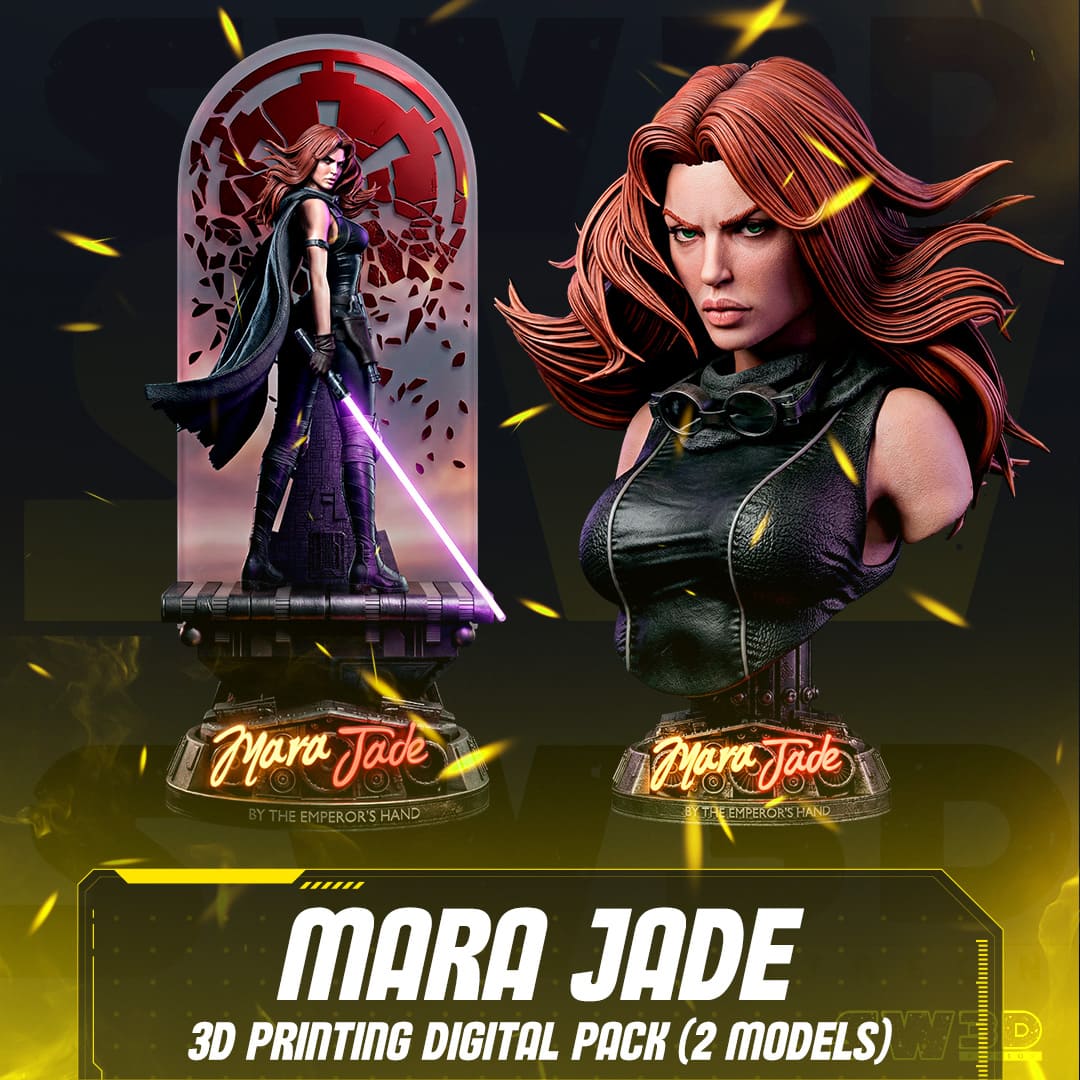 Mara Jade Sculpture and Bust Model Pack (2 Models)