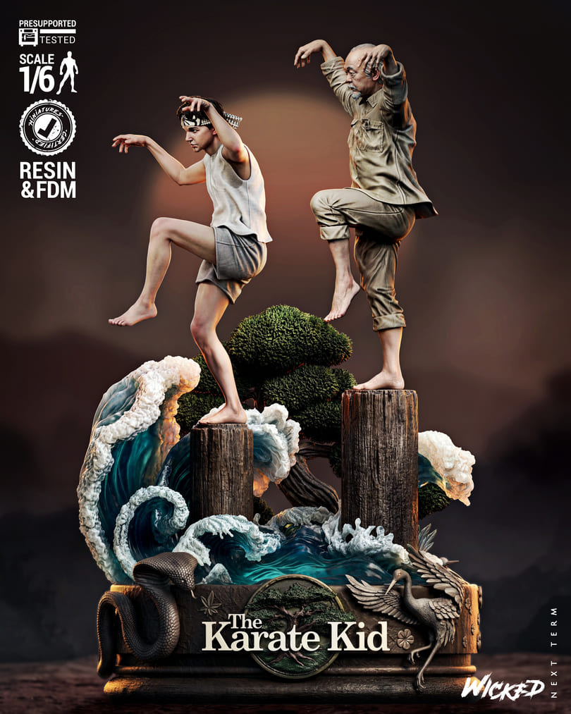 Karate Kid Diorama, Sculptures and Busts Model Pack (5 Models) - Image 3