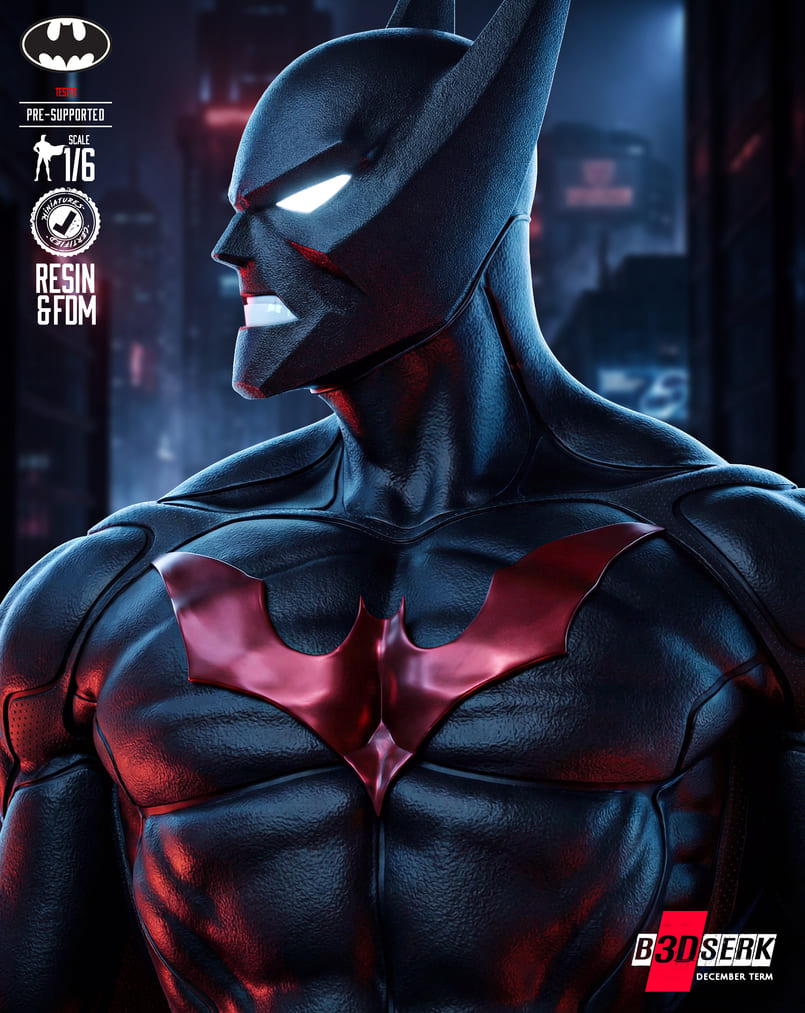 Batman Beyond Sculpture and Bust Model Pack (2 Models) - Image 6
