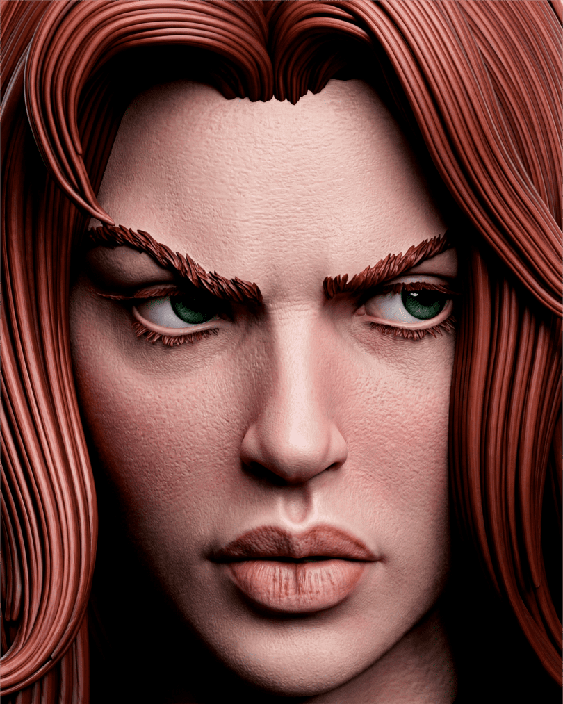 Mara Jade Sculpture and Bust Model Pack (2 Models) - Image 7