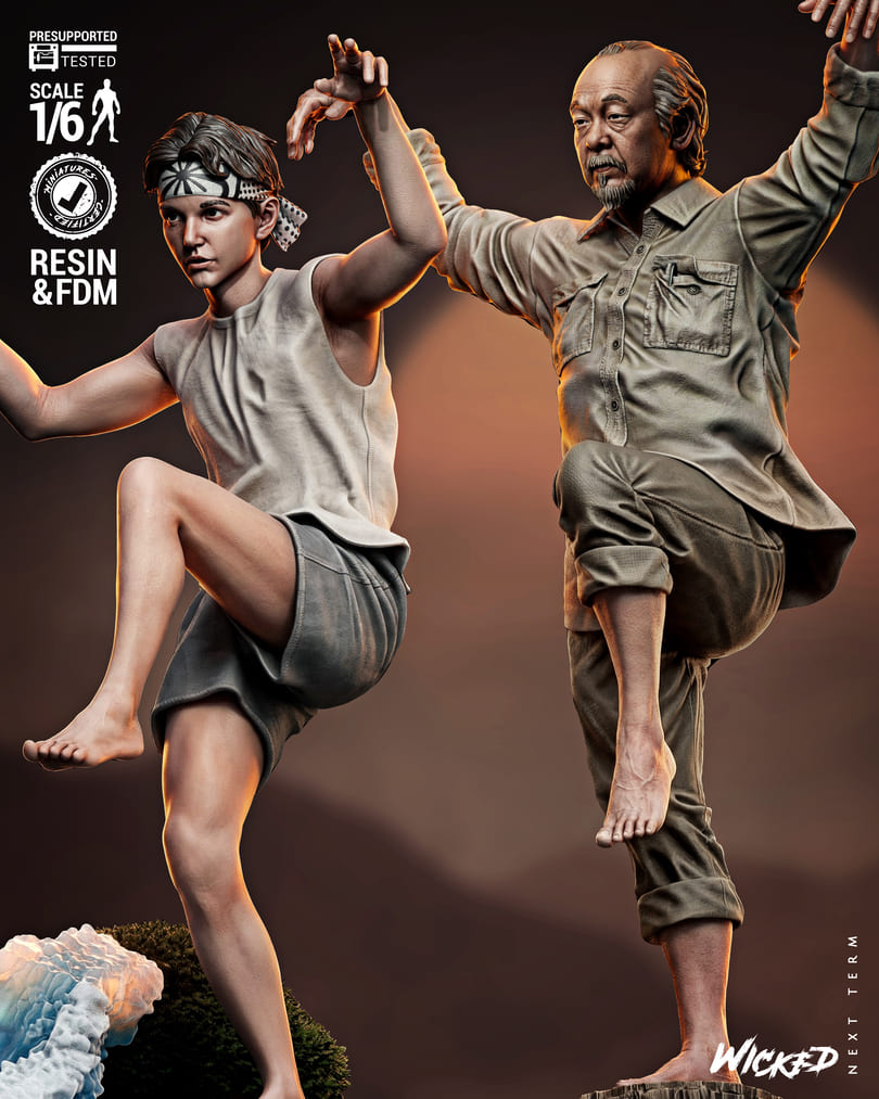 Karate Kid Diorama, Sculptures and Busts Model Pack (5 Models) - Image 4