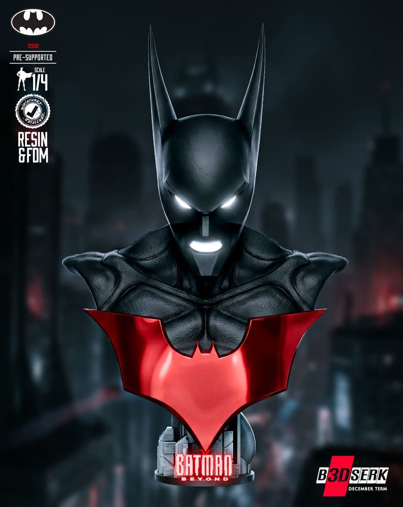 Batman Beyond Sculpture and Bust Model Pack (2 Models) - Image 8
