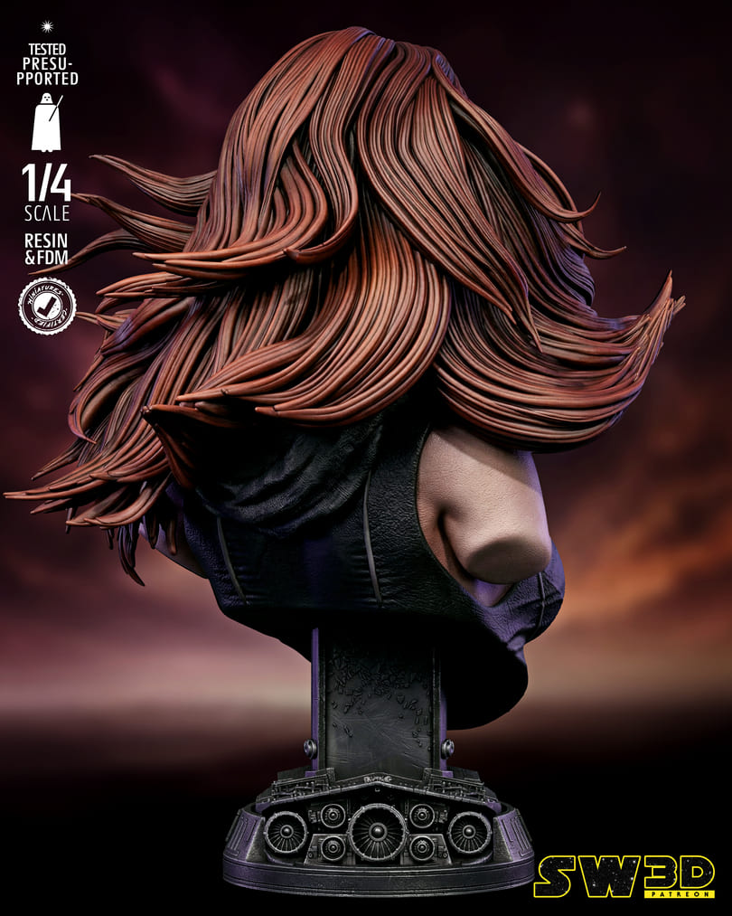 Mara Jade Sculpture and Bust Model Pack (2 Models) - Image 8