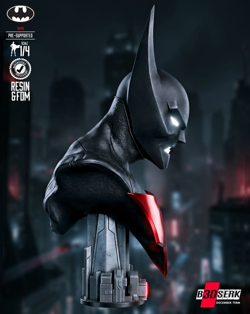 Batman Beyond Sculpture and Bust Model Pack (2 Models) - Image 9