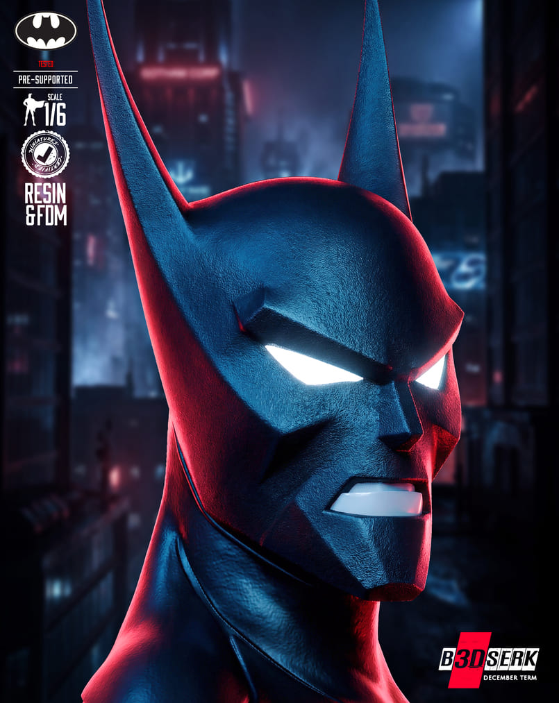 Batman Beyond Sculpture and Bust Model Pack (2 Models) - Image 10