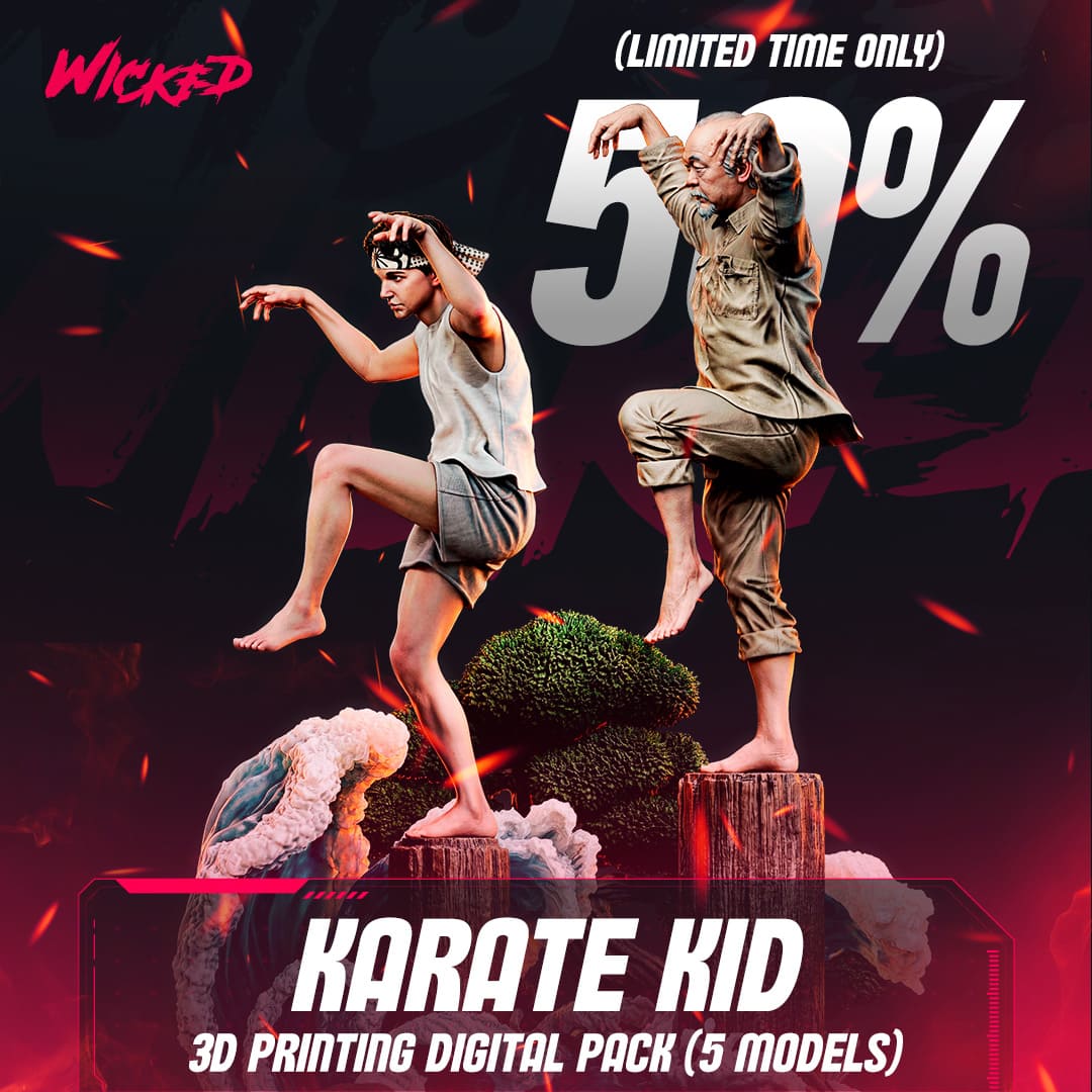 Karate Kid Diorama, Sculptures and Busts Model Pack (5 Models) - Image 20