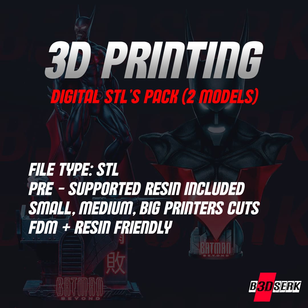 Batman Beyond Sculpture and Bust Model Pack (2 Models) - Image 2