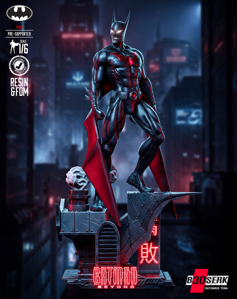 Batman Beyond Sculpture and Bust Model Pack (2 Models) - Image 3