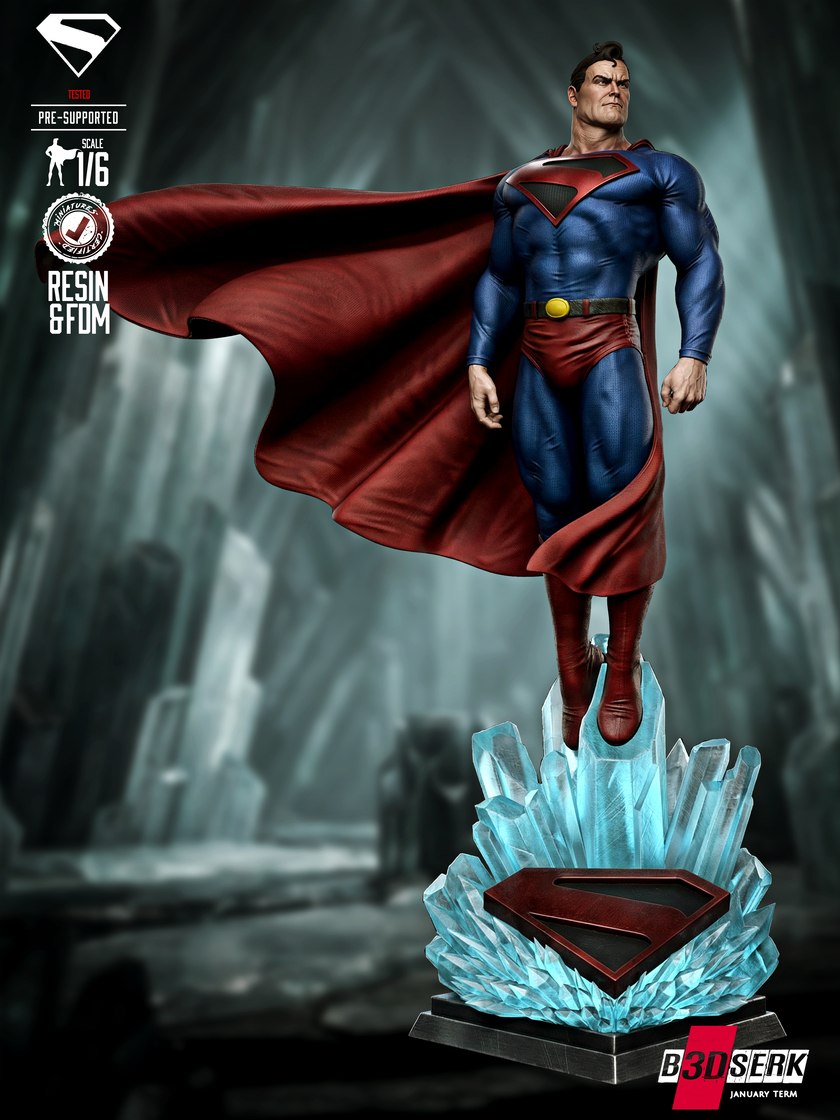 Superman Kingdome Come Sculpture and Bust Model Pack (2 Models) - Image 3