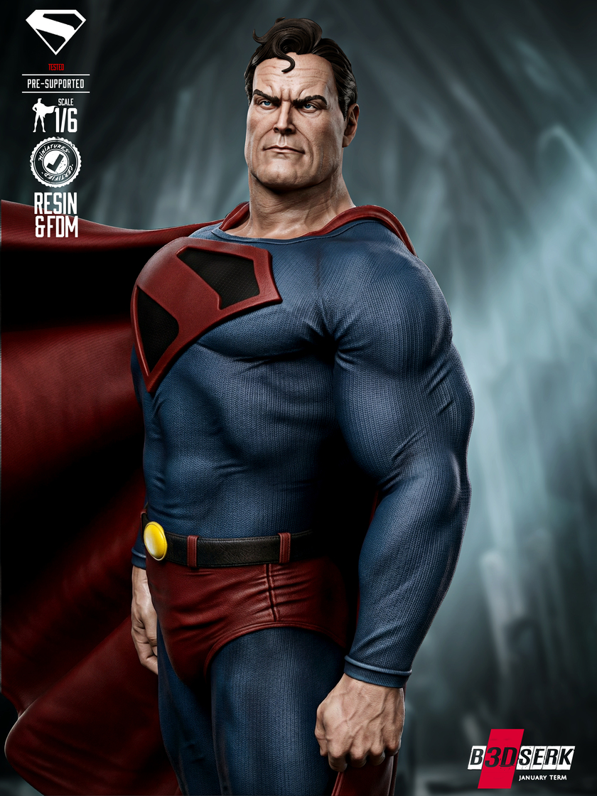 Superman Kingdome Come Sculpture and Bust Model Pack (2 Models) - Image 4