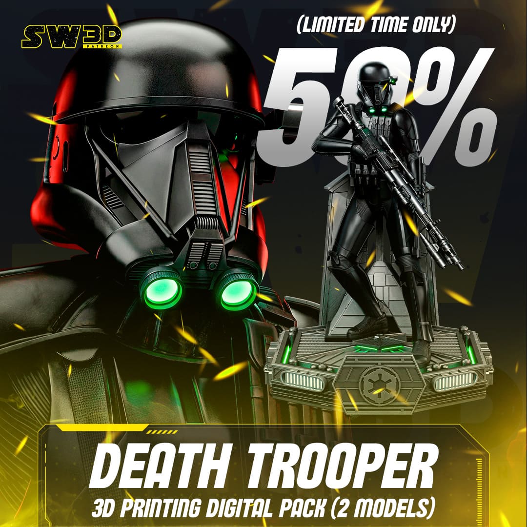 Death Trooper Sculpture and Bust Model Pack (2 Models) - Image 9