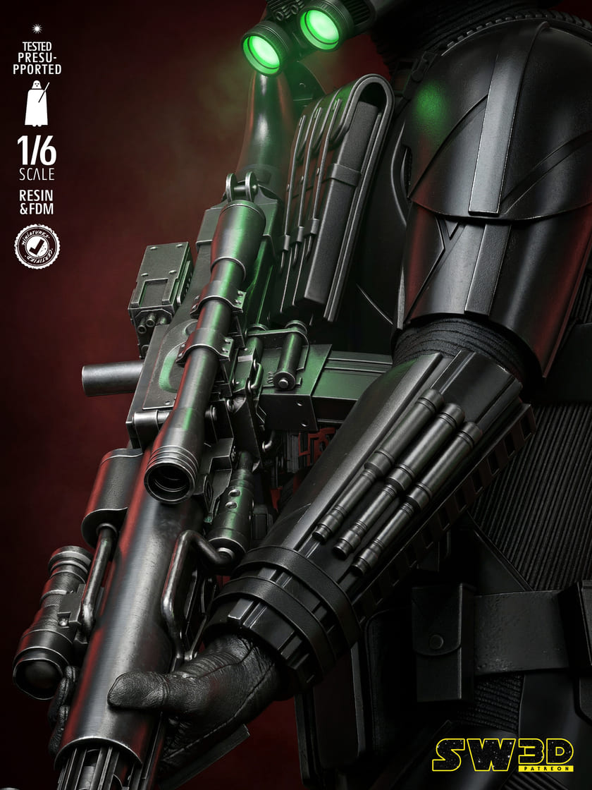 Death Trooper Sculpture and Bust Model Pack (2 Models) - Image 5