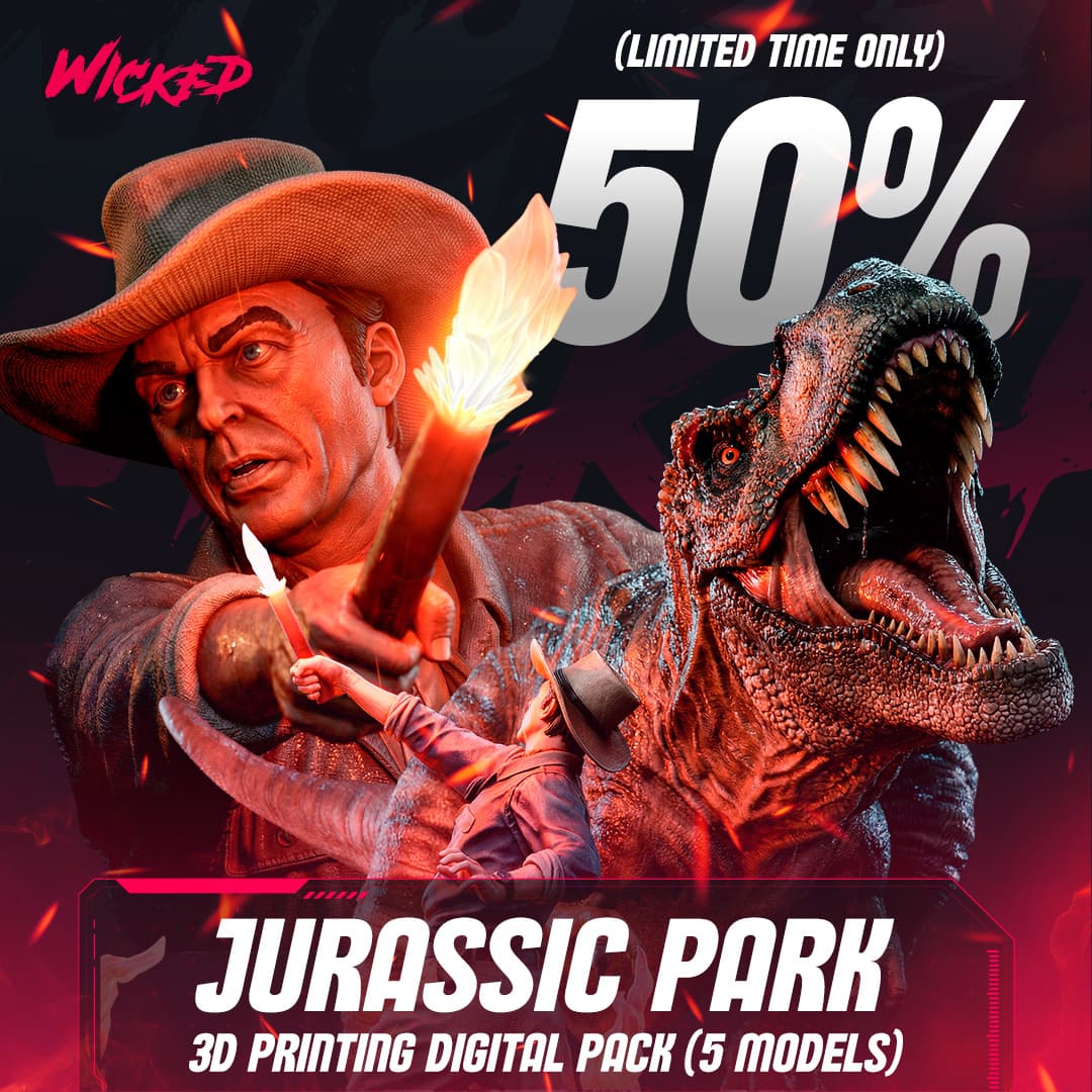 Jurassic Park Diorama, Sculptures and Busts Model Pack (5 Models) - Image 25