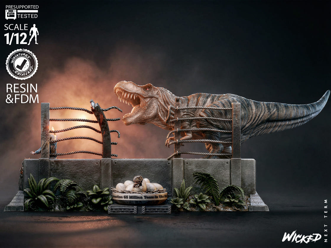 Jurassic Park Diorama, Sculptures and Busts Model Pack (5 Models) - Image 4