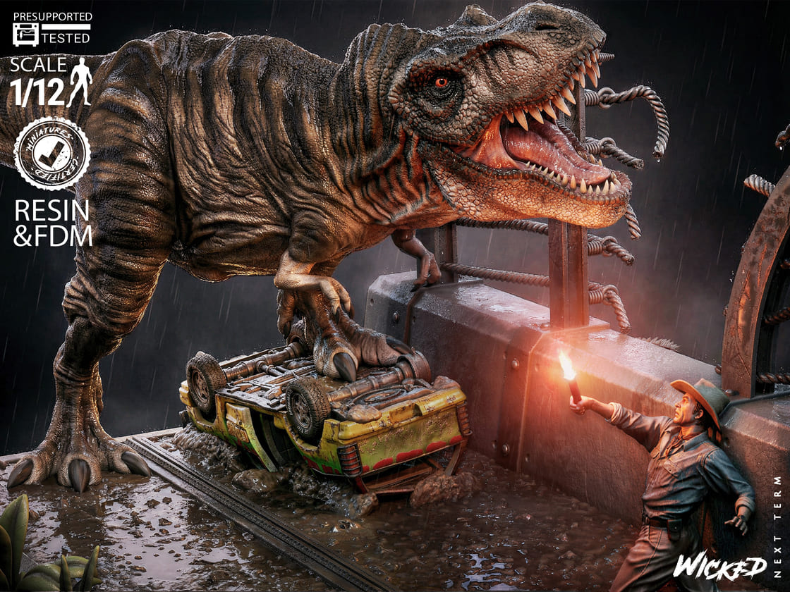 Jurassic Park Diorama, Sculptures and Busts Model Pack (5 Models) - Image 5