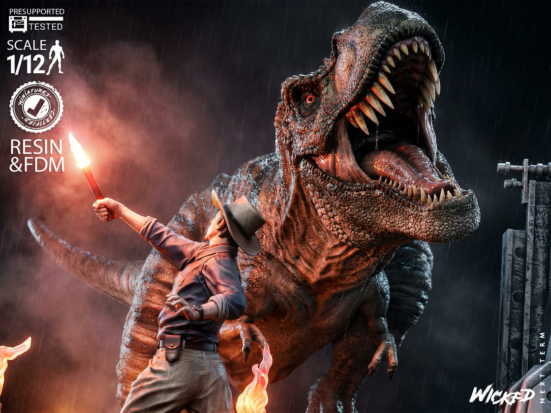 Jurassic Park Diorama, Sculptures and Busts Model Pack (5 Models) - Image 6
