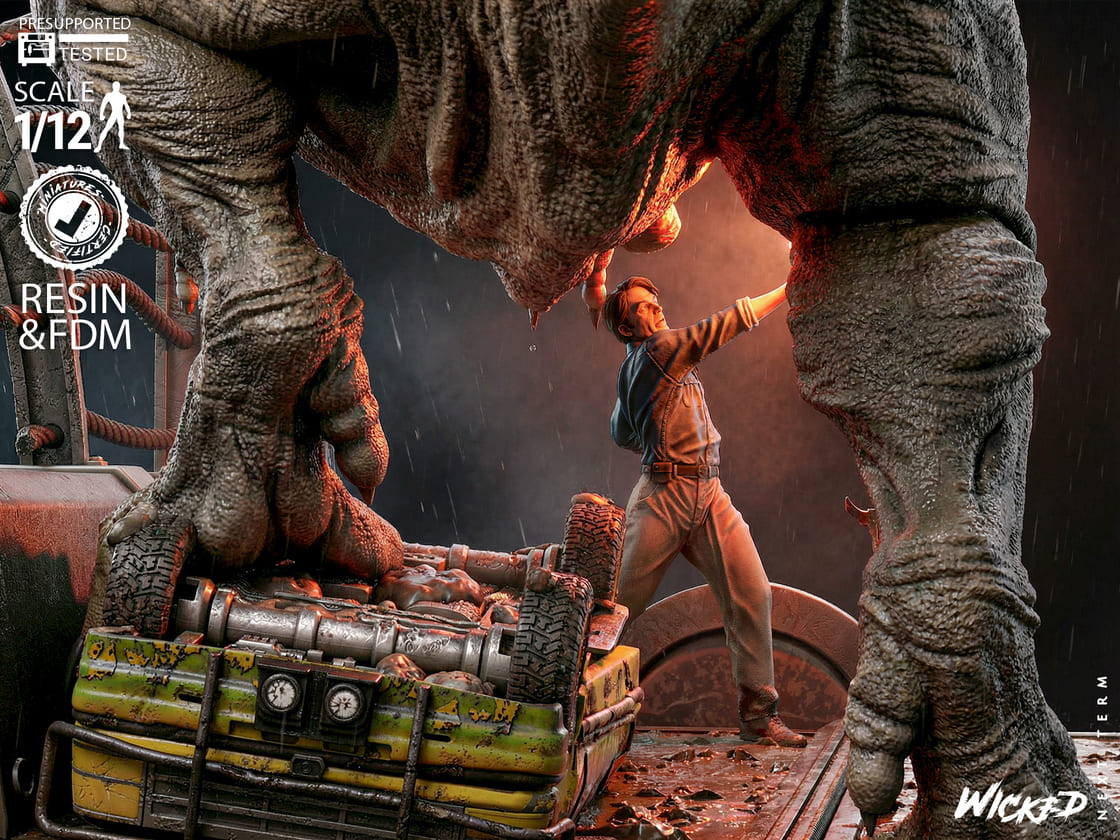 Jurassic Park Diorama, Sculptures and Busts Model Pack (5 Models) - Image 9