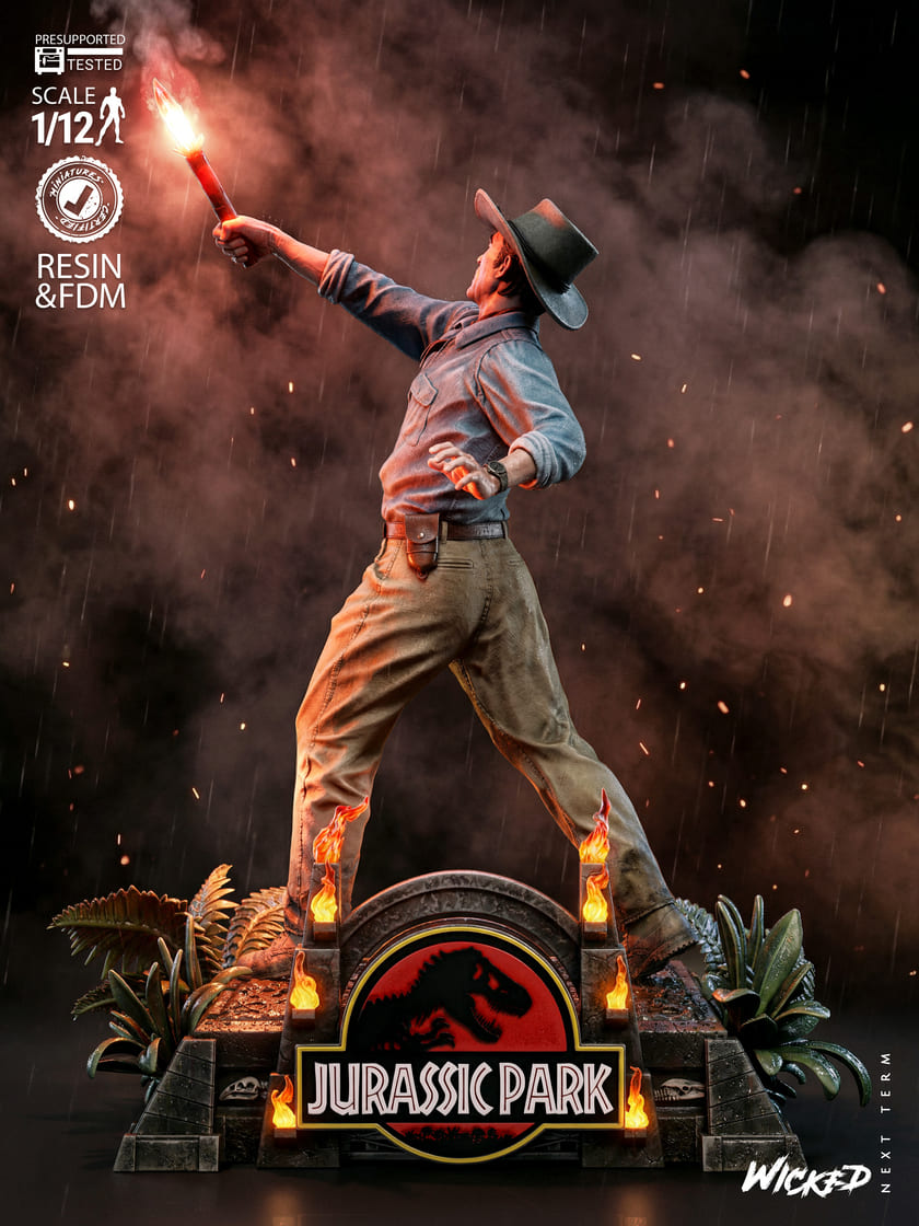 Jurassic Park Diorama, Sculptures and Busts Model Pack (5 Models) - Image 10