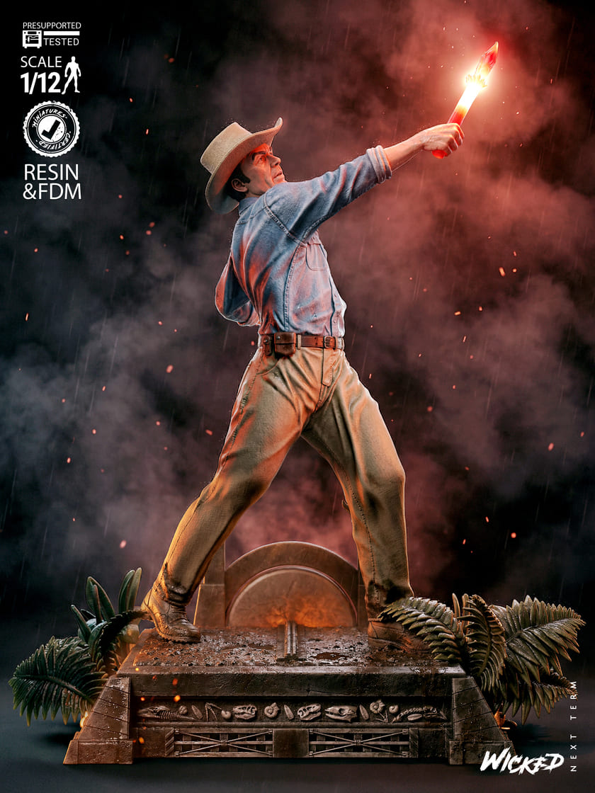 Jurassic Park Diorama, Sculptures and Busts Model Pack (5 Models) - Image 11