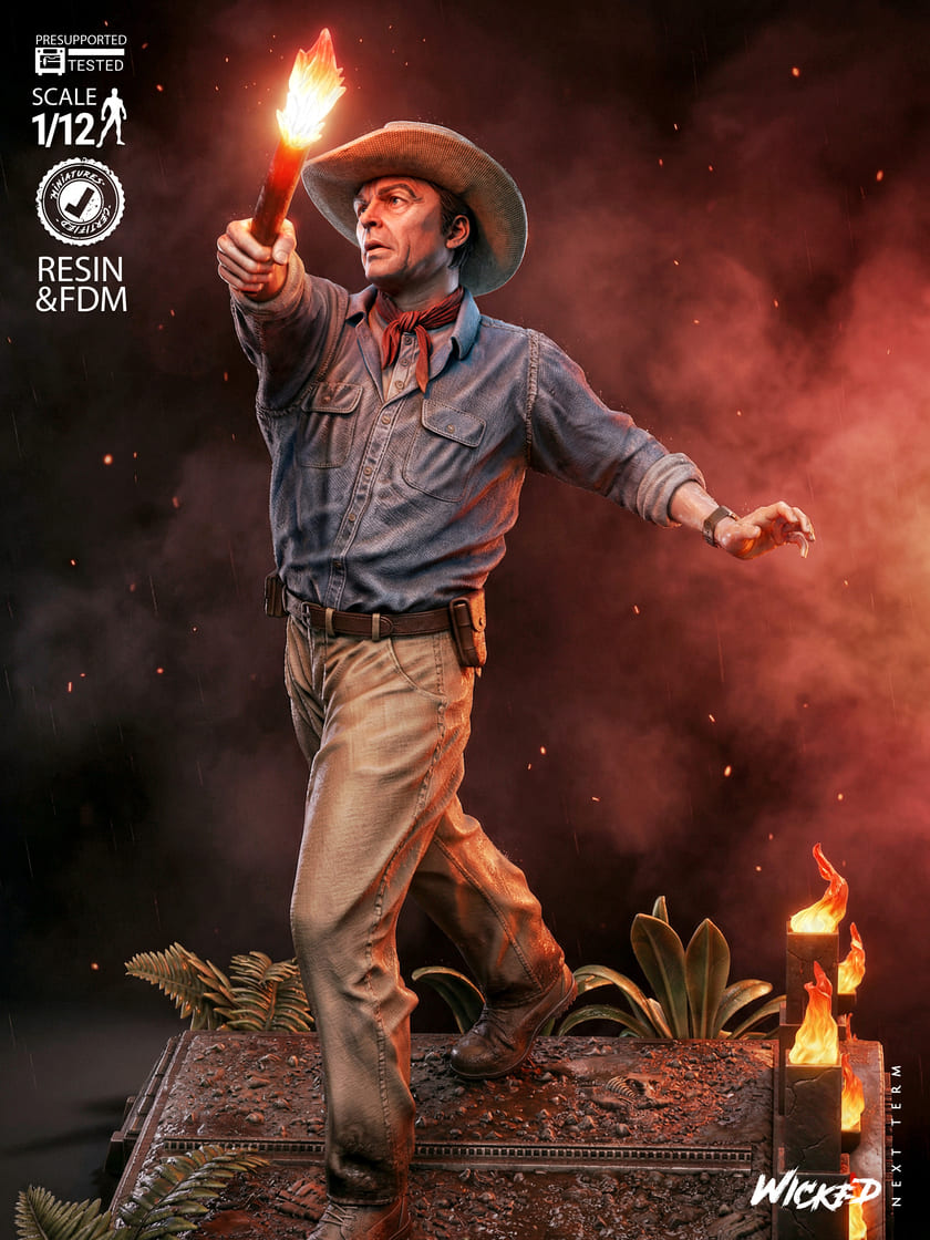 Jurassic Park Diorama, Sculptures and Busts Model Pack (5 Models) - Image 12