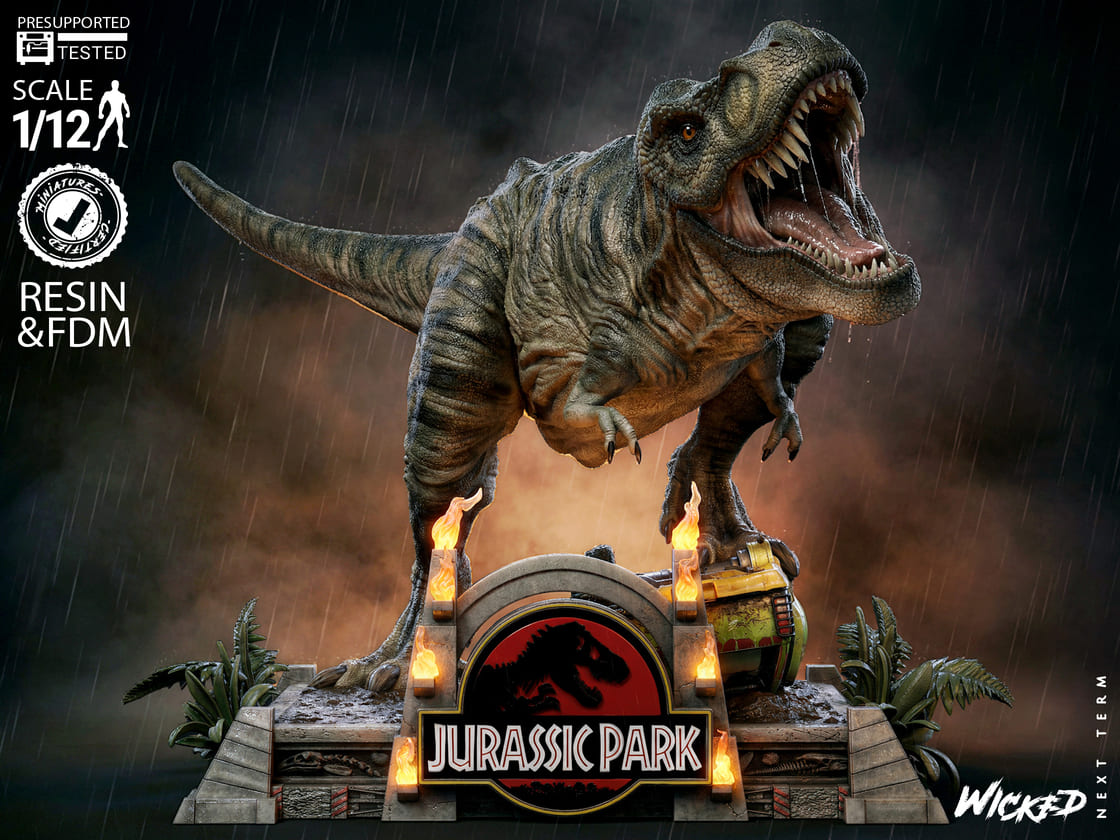 Jurassic Park Diorama, Sculptures and Busts Model Pack (5 Models) - Image 16