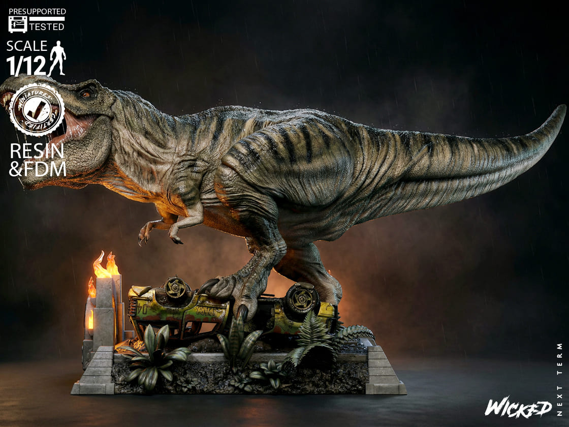 Jurassic Park Diorama, Sculptures and Busts Model Pack (5 Models) - Image 17
