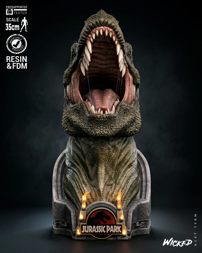 Jurassic Park Diorama, Sculptures and Busts Model Pack (5 Models) - Image 22