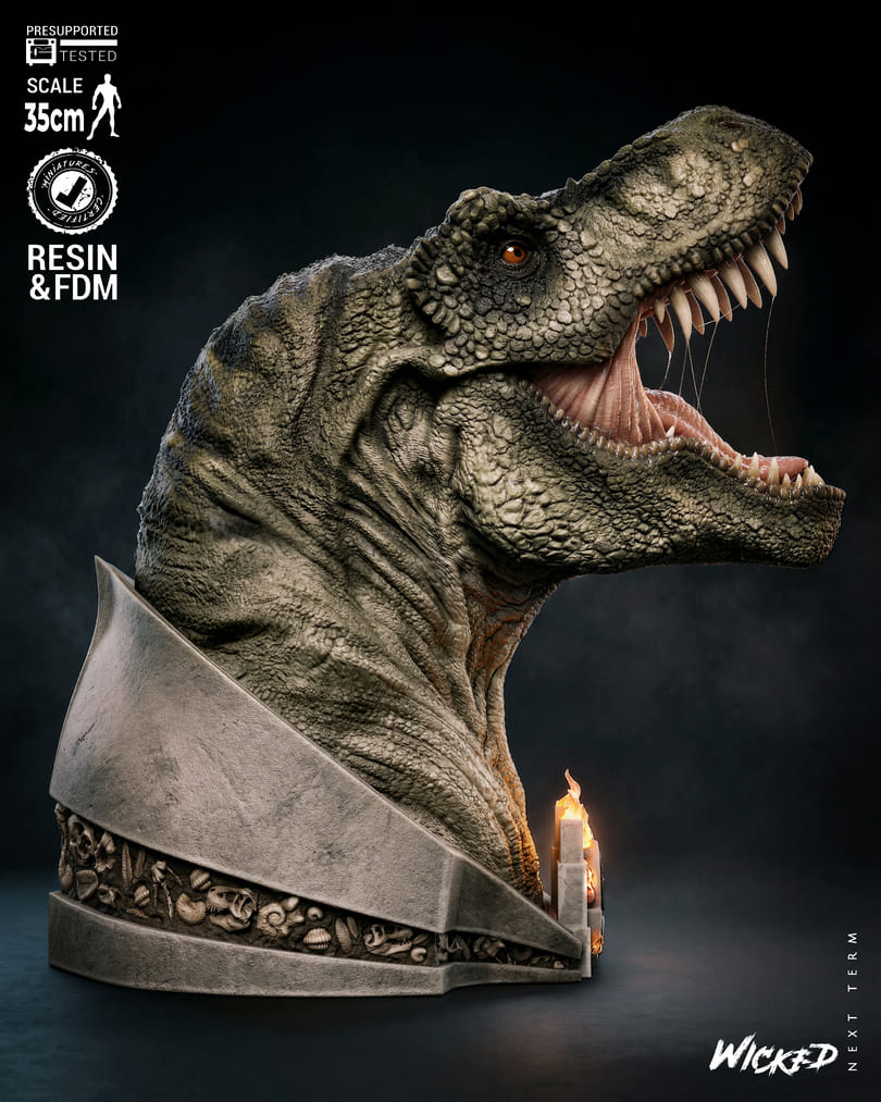 Jurassic Park Diorama, Sculptures and Busts Model Pack (5 Models) - Image 23