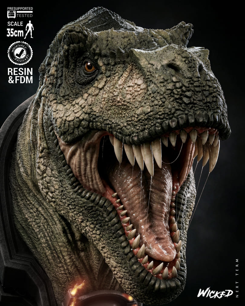 Jurassic Park Diorama, Sculptures and Busts Model Pack (5 Models) - Image 24