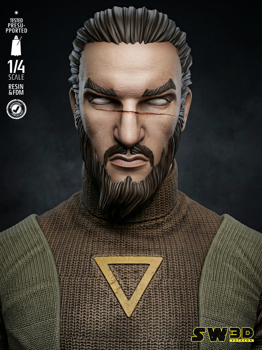 Kanan Jarrus Sculpture and Bust Model Pack (2 Models) - Image 10