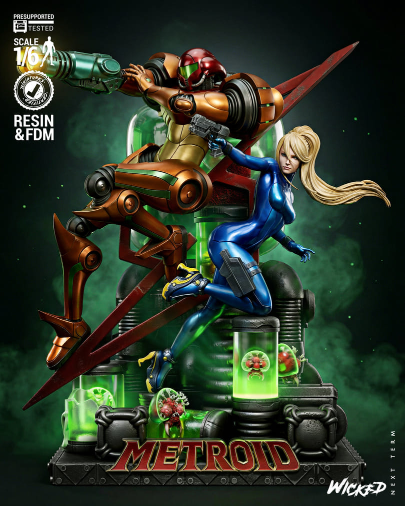 Metroid Diorama, Sculptures and Busts Model Pack (5 Models) - Image 4