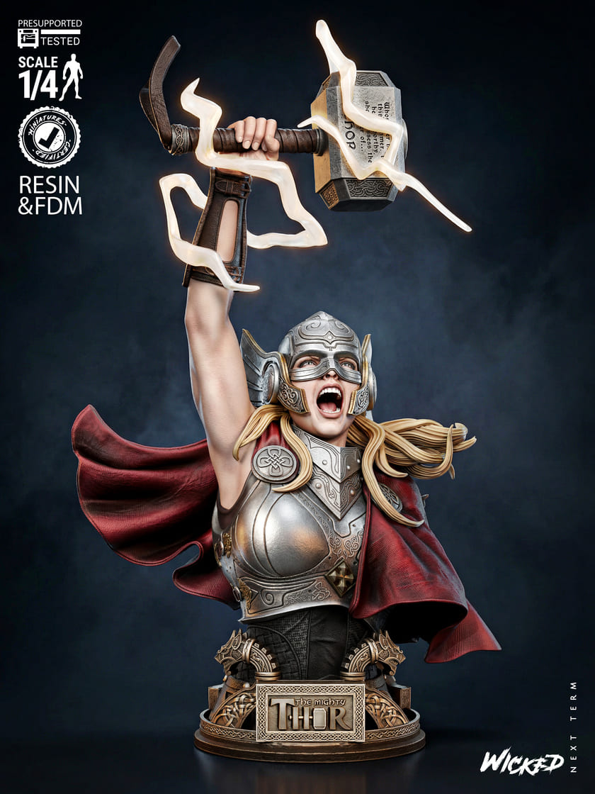 Mighty Thor Sculptures and Busts Model Pack (2 Models) - Image 9