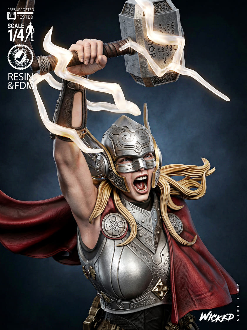 Mighty Thor Sculptures and Busts Model Pack (2 Models) - Image 10