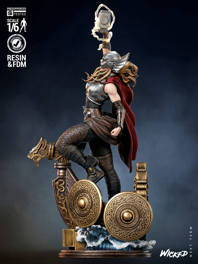 Mighty Thor Sculptures and Busts Model Pack (2 Models) - Image 4