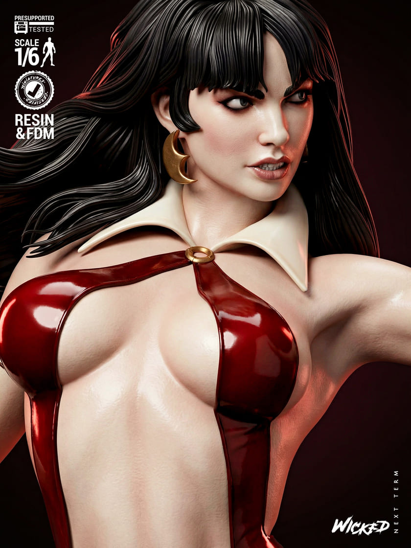 Vampirella Sculpture and Busts Model Pack (3 Models) - Image 5