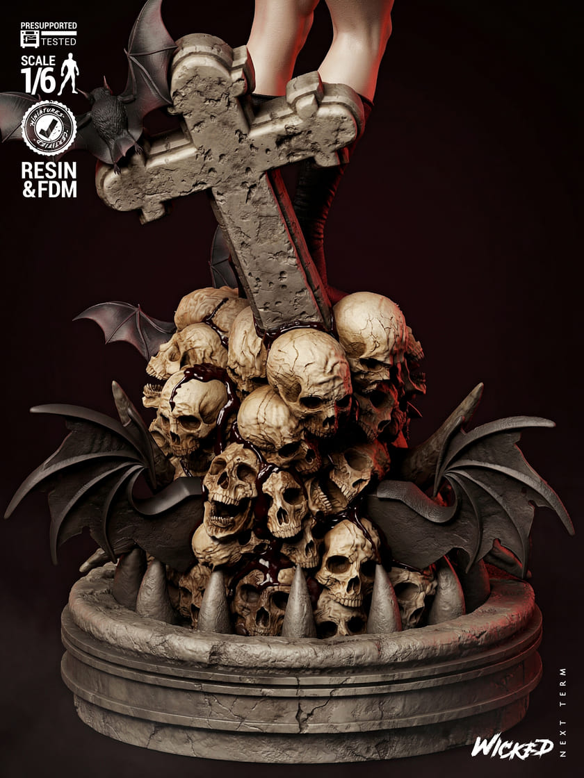 Vampirella Sculpture and Busts Model Pack (3 Models) - Image 6