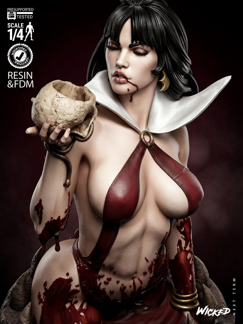 Vampirella Sculpture and Busts Model Pack (3 Models) - Image 9