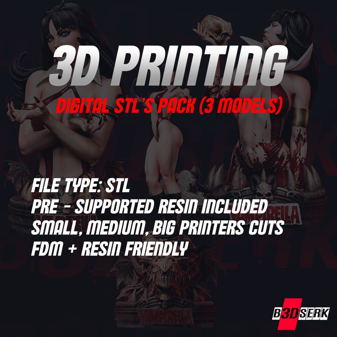 Vampirella Sculpture and Busts Model Pack (3 Models) - Image 2
