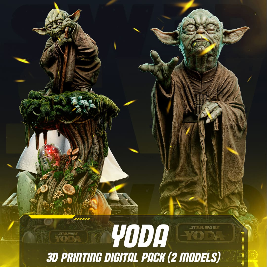 Yoda Sculpture and Bust Model Pack (2 Models)