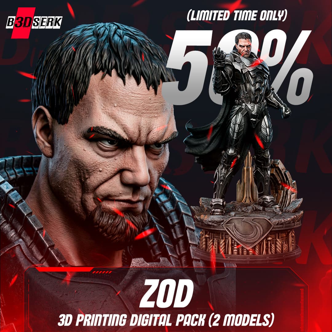 General Zod Sculpture and Bust Model Pack (2 Models) - Image 14