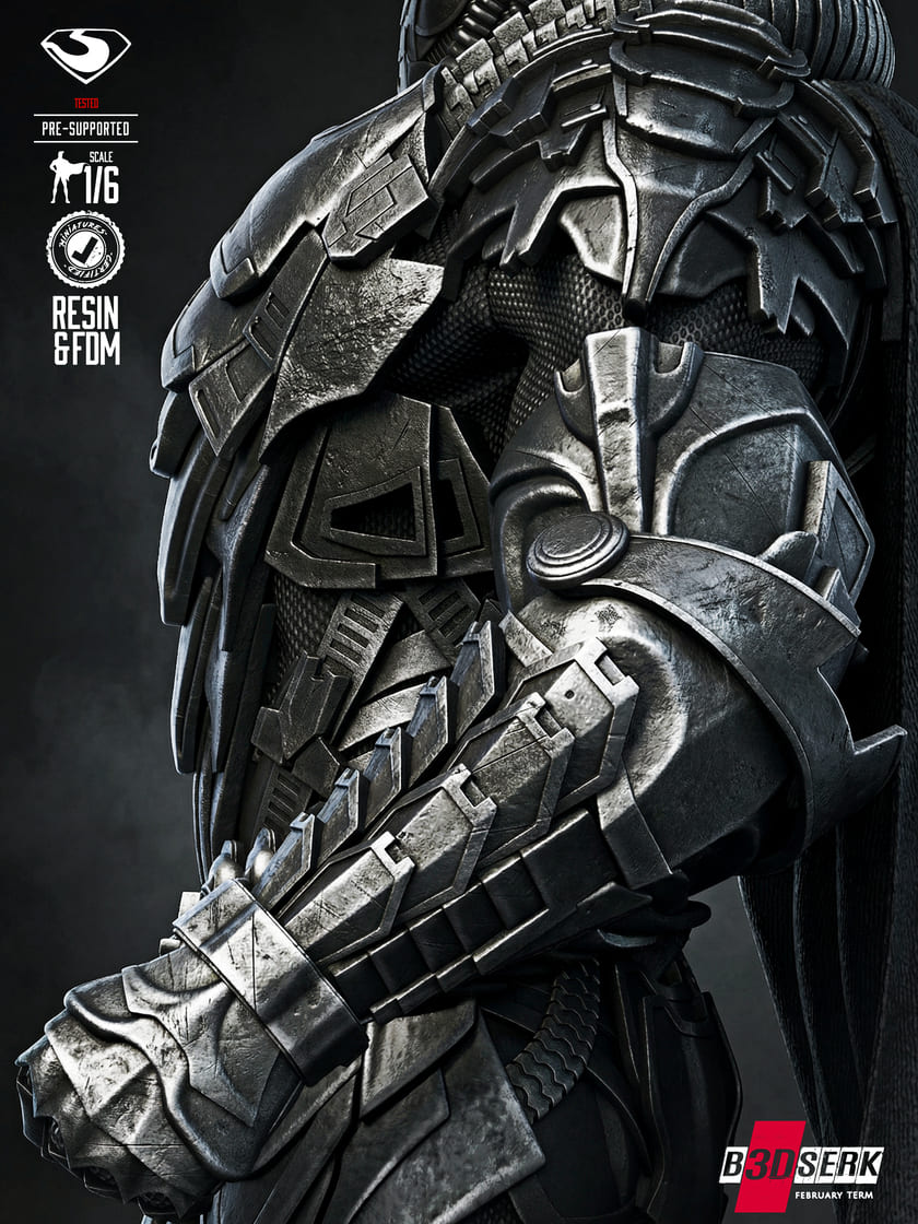General Zod Sculpture and Bust Model Pack (2 Models) - Image 8