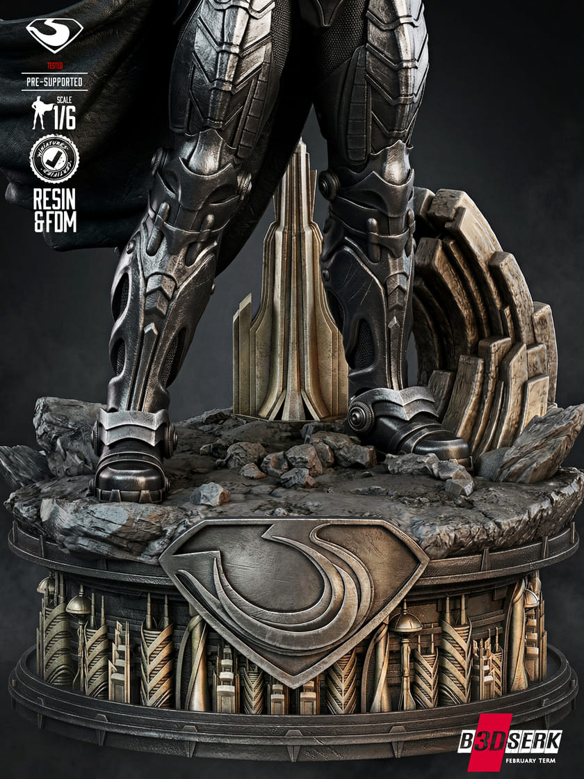 General Zod Sculpture and Bust Model Pack (2 Models) - Image 10