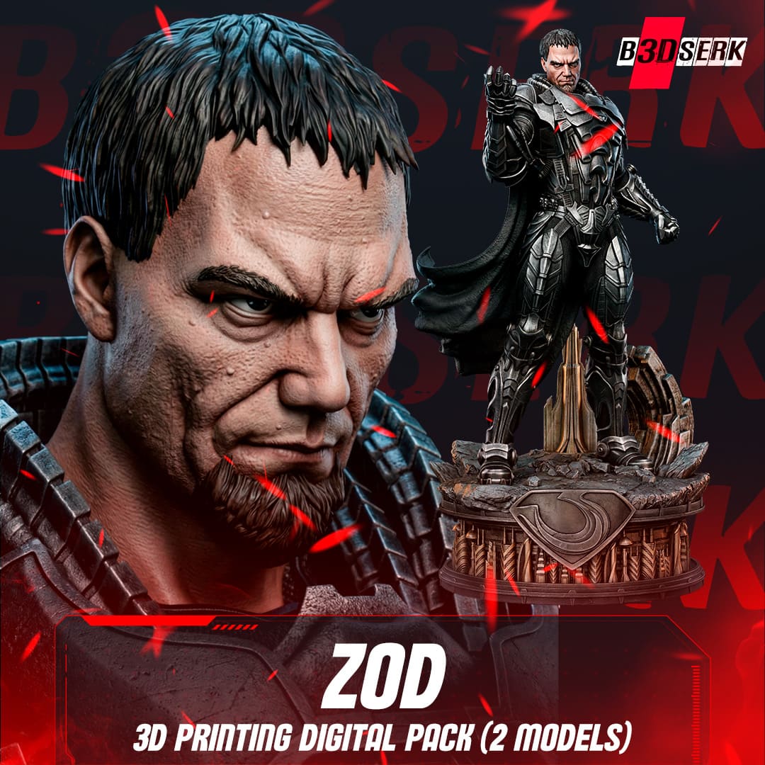 General Zod Sculpture and Bust Model Pack (2 Models)