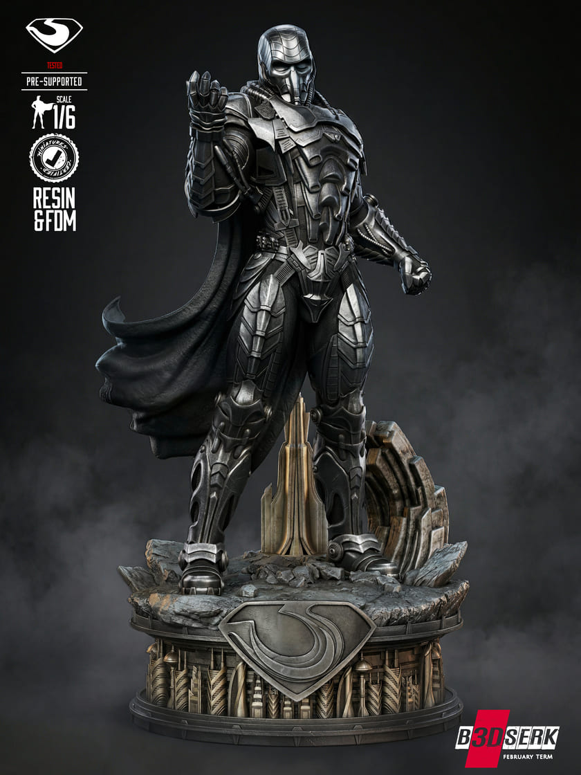General Zod Sculpture and Bust Model Pack (2 Models) - Image 3