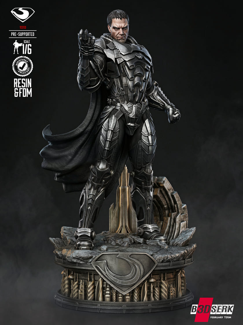 General Zod Sculpture and Bust Model Pack (2 Models) - Image 4