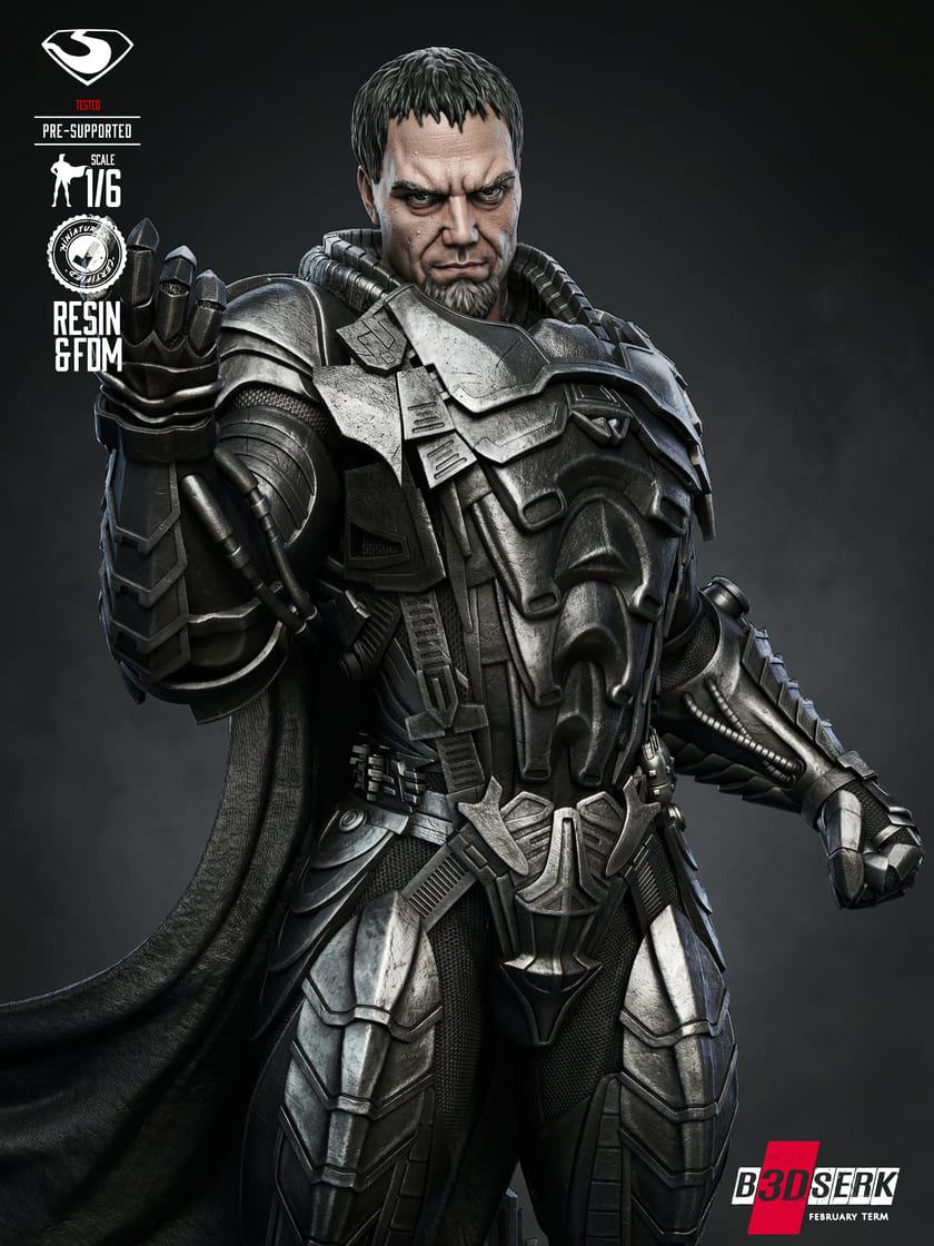 General Zod Sculpture and Bust Model Pack (2 Models) - Image 5