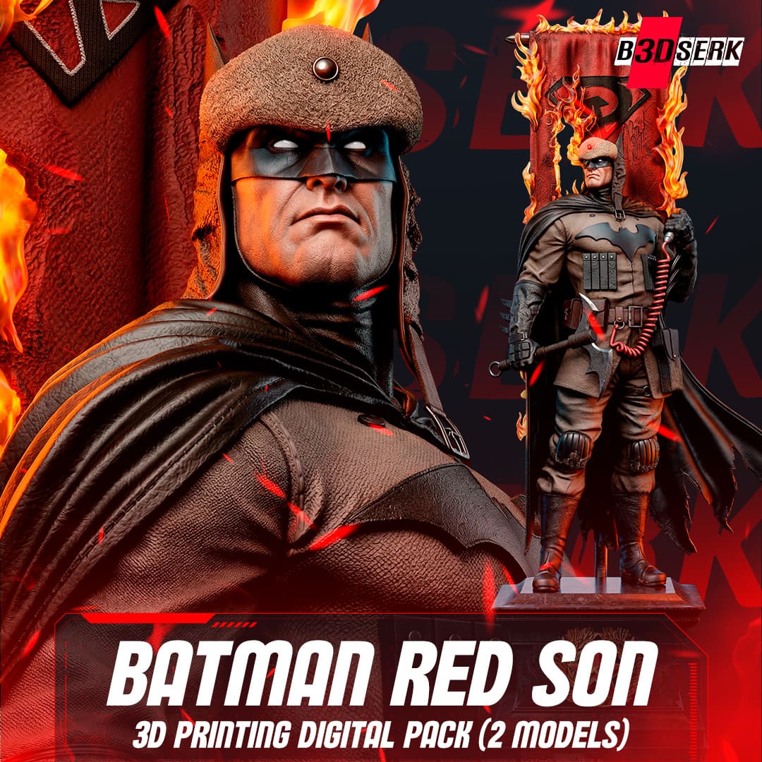 Batman Red Son Sculpture and Bust Model Pack (2 Models)