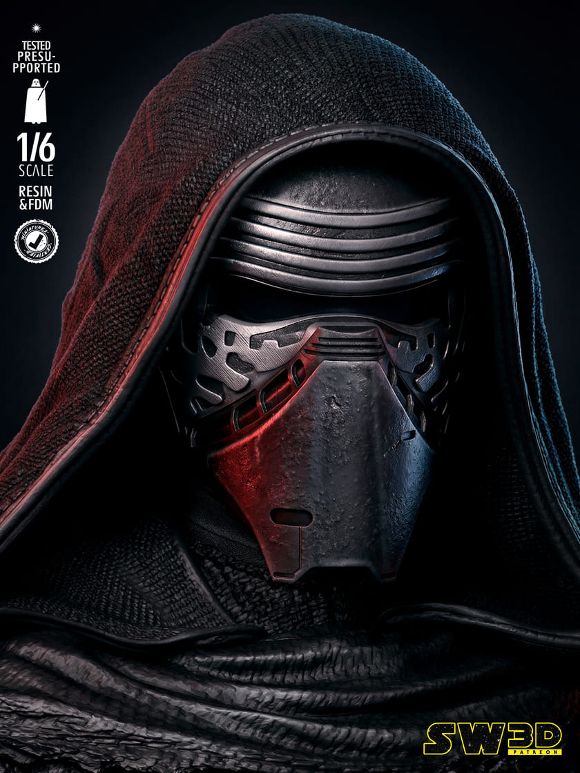 Kylo Ren Sculpture and Bust Model Pack (2 Models) - Image 10