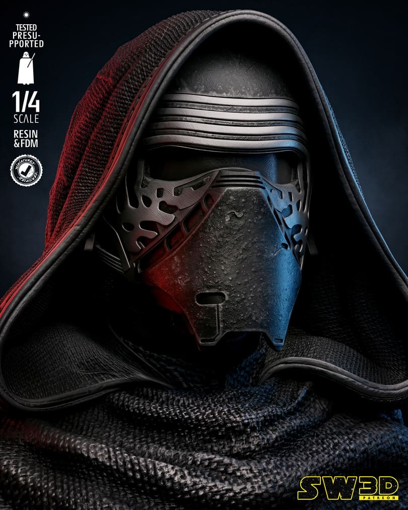 Kylo Ren Sculpture and Bust Model Pack (2 Models) - Image 13